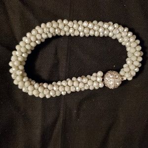 3for$25 sparkly grey beaded bracelet with magnet